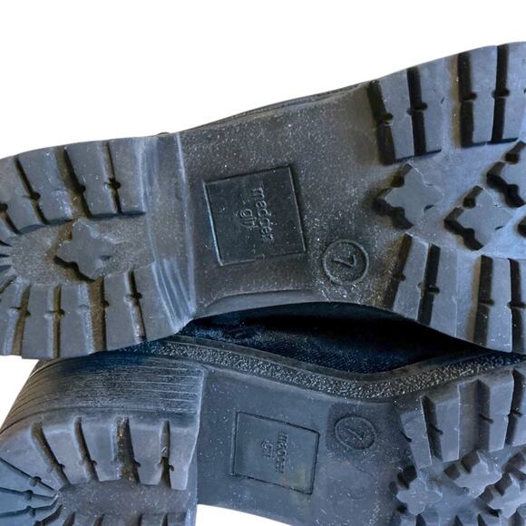 Madden Girl Boots Womens 7M Combat Black Rhinestone Studded Ankle Top Whimsigoth - Picture 12 of 12